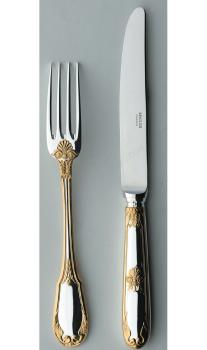 Dinner fork in sterling silver gilt (vermeil) - Ercuis